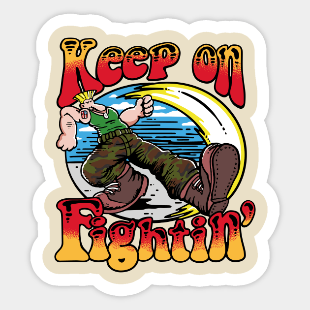 Keep on Flash Kicking Sticker by demonigote